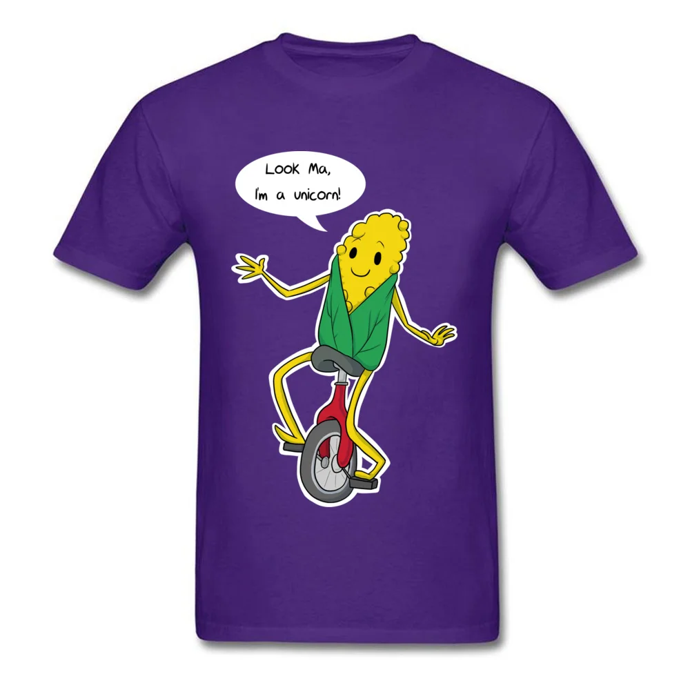 Look Ma Im a Unicorn T-shirts Company Short Sleeve Street 100% Cotton Fabric Round Neck Mens Tops T Shirt Summer Tshirts Fall Look Ma Im a Unicorn purple
