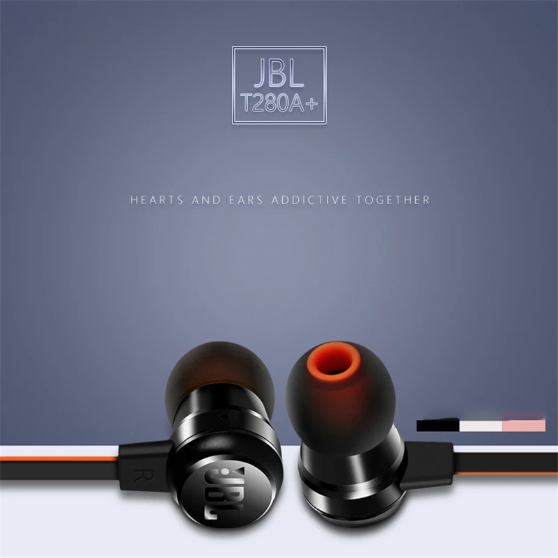 JBL T280A+ проводные наушники Fone De Ouvido Jbl In-line control Ecouteur гарнитура Hands-free Para Celular наушники