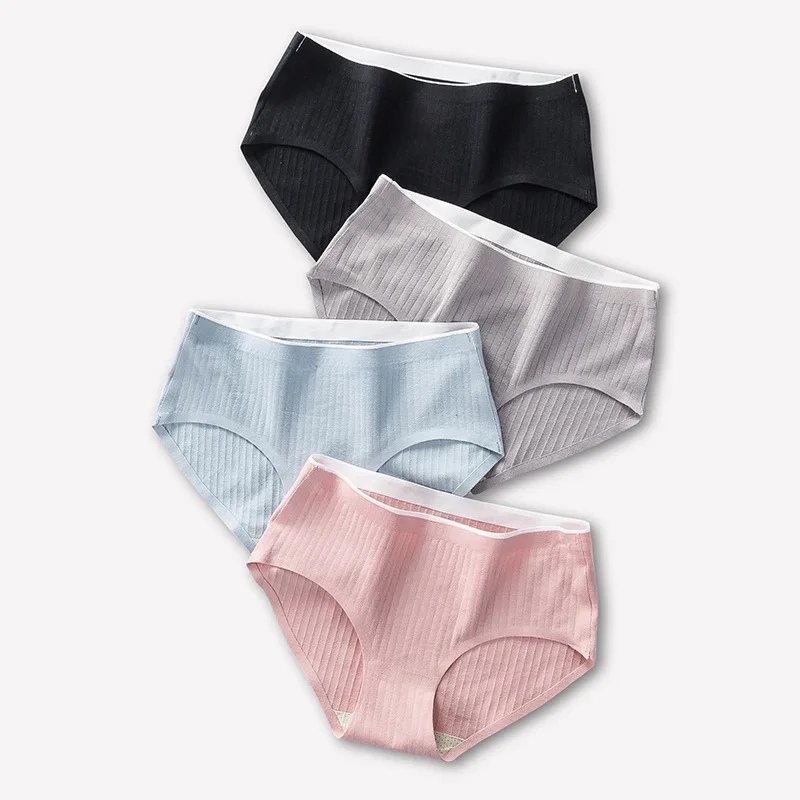 

SP&CITY Striped Solid Cotton Seamless Underwear Women Soft Breathable Sanitary Panties For Woman Thongs Briefs Female Lingerie