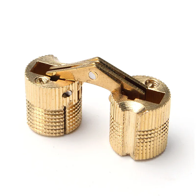 Buy Lowest Price 4pcs 12mm Brass Barrel Hinge