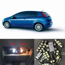 10 шт. x идеальные canbus светодиодные лампы внутреннего освещения накладные чтения верхнее освещение комплект для 2000- Fiat Punto Grande Punto 188 199