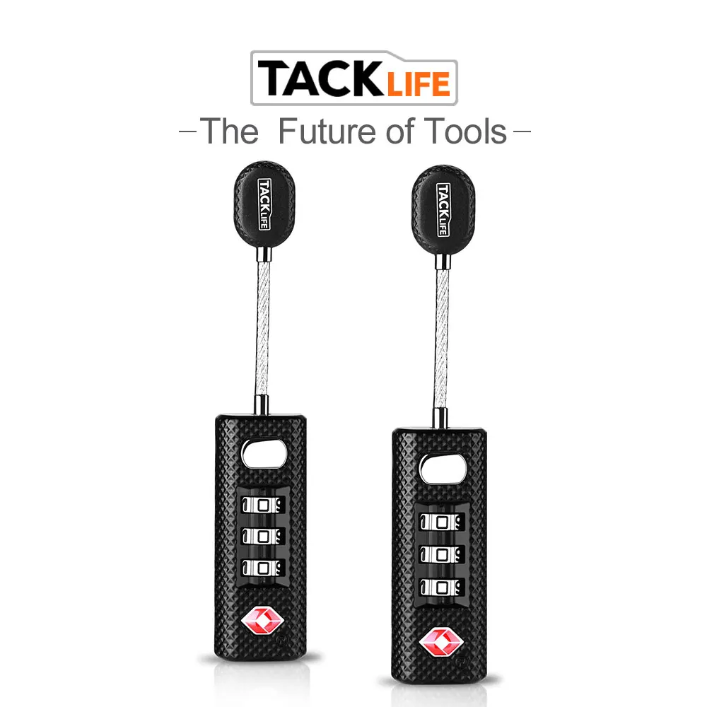 

Tacklife HCL2A 2PCS TSA Approved Customs Combination Code Lock 3-Digit Combination Lock Luggage Lock for Suitcases Travel Bags