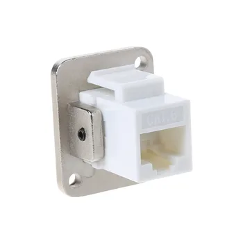 

RJ45 D-type Socket Network Connector Module Metal Panel Mounting CAT5E CAT6