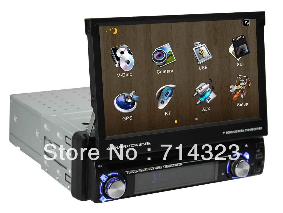 In Dash Single 1 Din Car Audio with Android 4.0 System DVD Player GPS