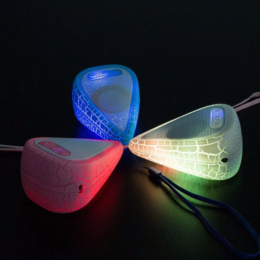 Mini Portable Water Droplet Shape Wireless 7 Colors Crack Bluetooth Speaker Hands-free FM Radio Music Player For Mobile Phone |