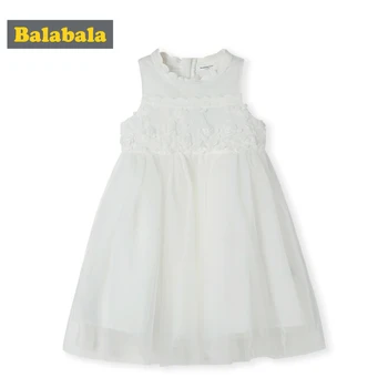 

BalabalaBrand Floral casual Girl dresses summer hearts baby 100% cotton dresses 2019 clothing short sleeve kids dresses