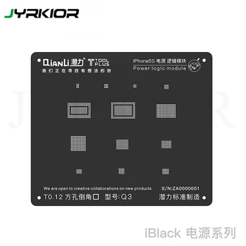 

Jyrkior QianLi Power Logic Module BGA Reballing Black Stencil Plant Tin Steel Net For iPhone /8 Plus 8 / 7 / 6S / 6s Plus 6 / 5S