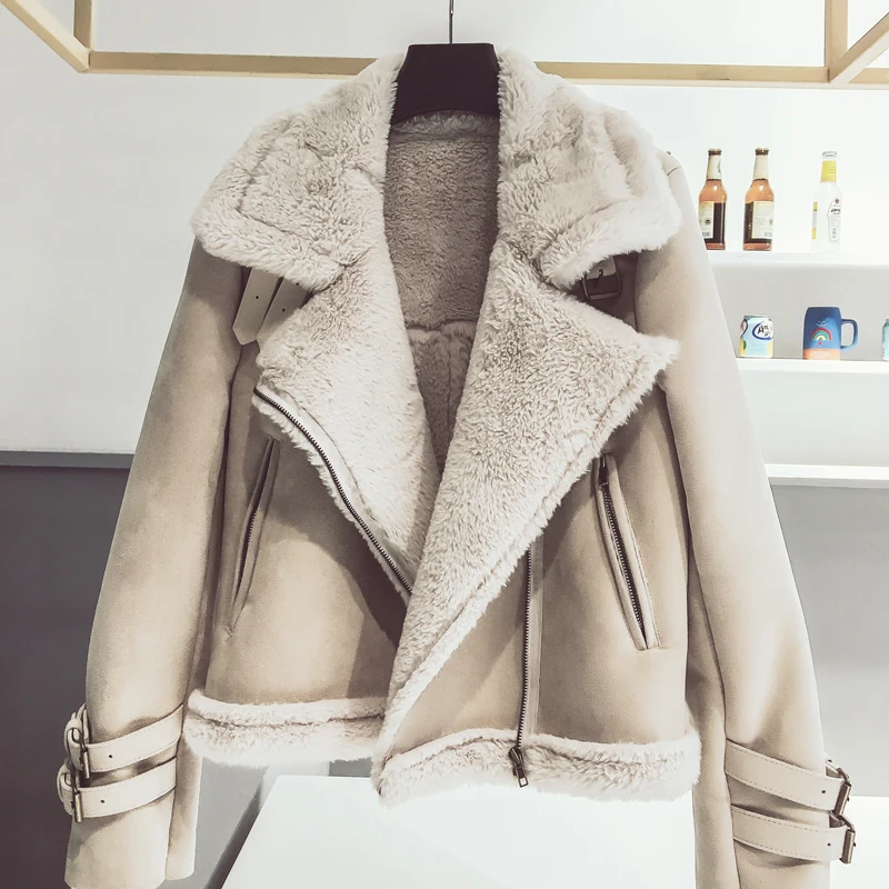 

KMETRAM Lamb Fur Korean Jacket Autumn Winter Jacket Women Clothes 2019 Faux Fur Coat Female Suede Parka Chaqueta Mujer MY3479