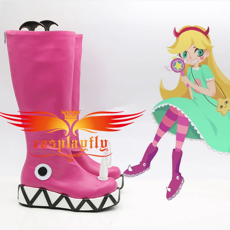 

Star vs.the Forces of Evil Magic Princess Star Butterfly Adult Cosplay Shoes Boots (Gender, height, foot length, calf around)