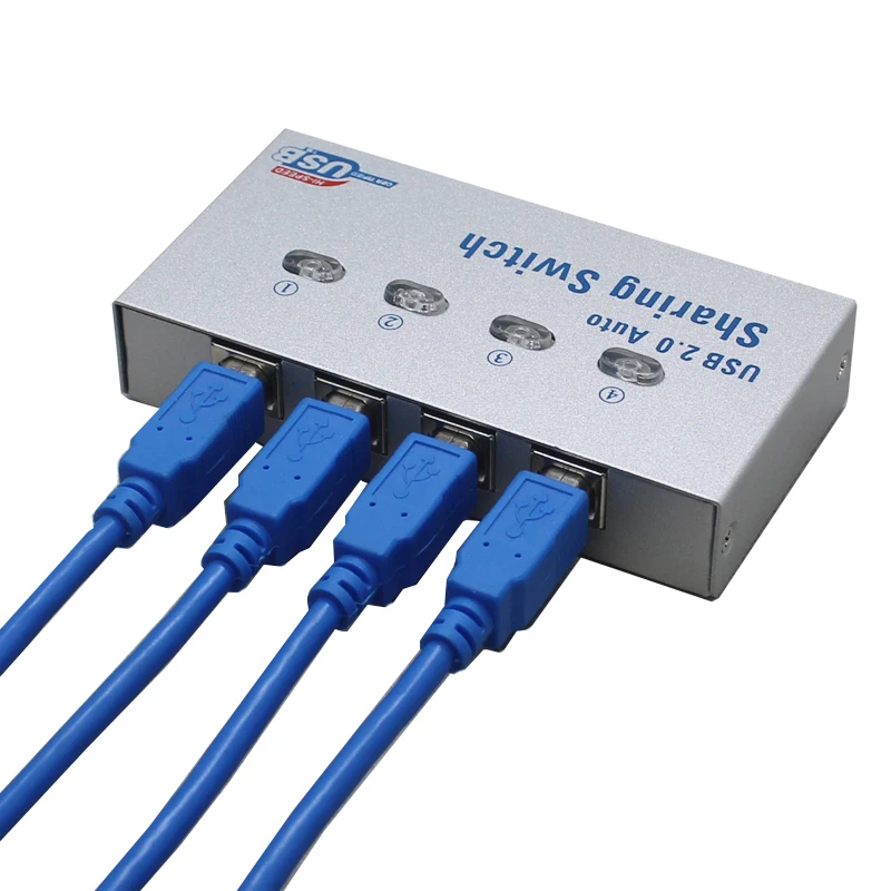 Usb printer automatic switcher HUB splitter 4 hosts share a printer to send 4 print cables to support any USB interface Usb printer automatic switcher HUB splitter 4 hosts share a printer to send 4 print cables to support any USB interface