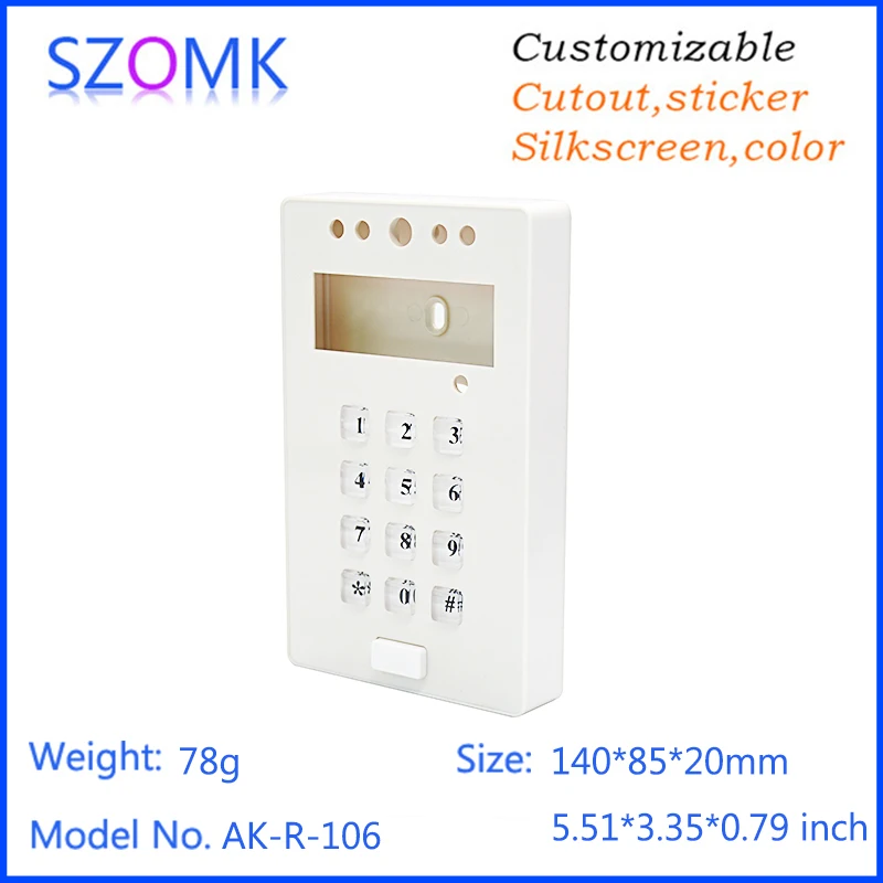 

1 piece, 140*85*20mm new arrival alarm access RFID control box plastic enclosure for electronics PCB instrument housing box