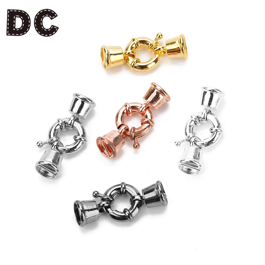 DC 5set/lot 13mm 17mm Round Leather Cord End Fastener Clasps for