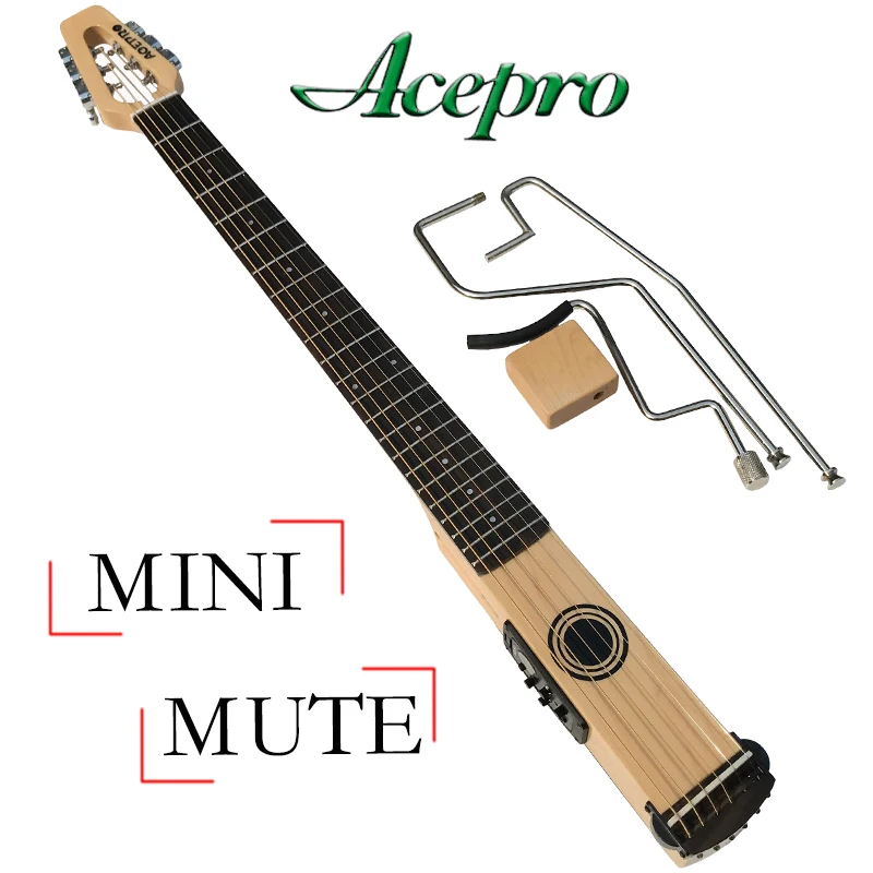 Buy In Stock NEW ARRIVAL Mini & Mute Guitar, Acoustic guitar with EQ, Maple