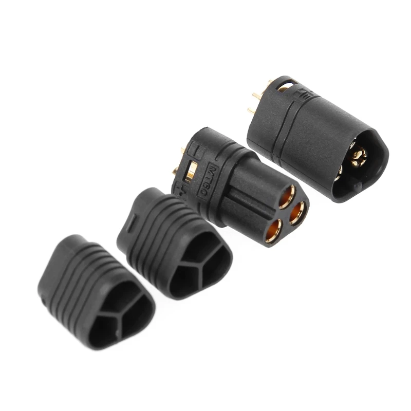 

HBB 5Pairs MT60 3.5mm 3 Pole Bullet Connector Plug Male & Female For RC ESC to Motor RC Parts Accs New