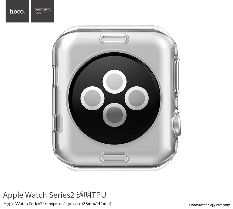 HOCO Прозрачный Силикон ТПЭ защитный чехол для Apple Watch Series 2 3 Крышка для iWatch 42 мм 38 мм оболочка