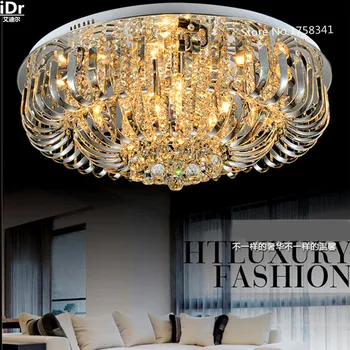 

Europe Round LED crystal ceiling lights living room minimalist living room lamp bedroom lighting fixtures restaurant light