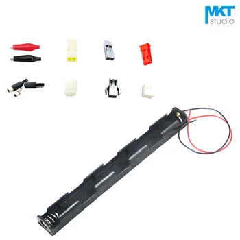 

10Pcs 3xAA Straight Wire Junction Boxes Battery Holder With 15cm Wires and Plug XH/PH/DC/JST/SM/Dupont/KF2510/Alligator Clip