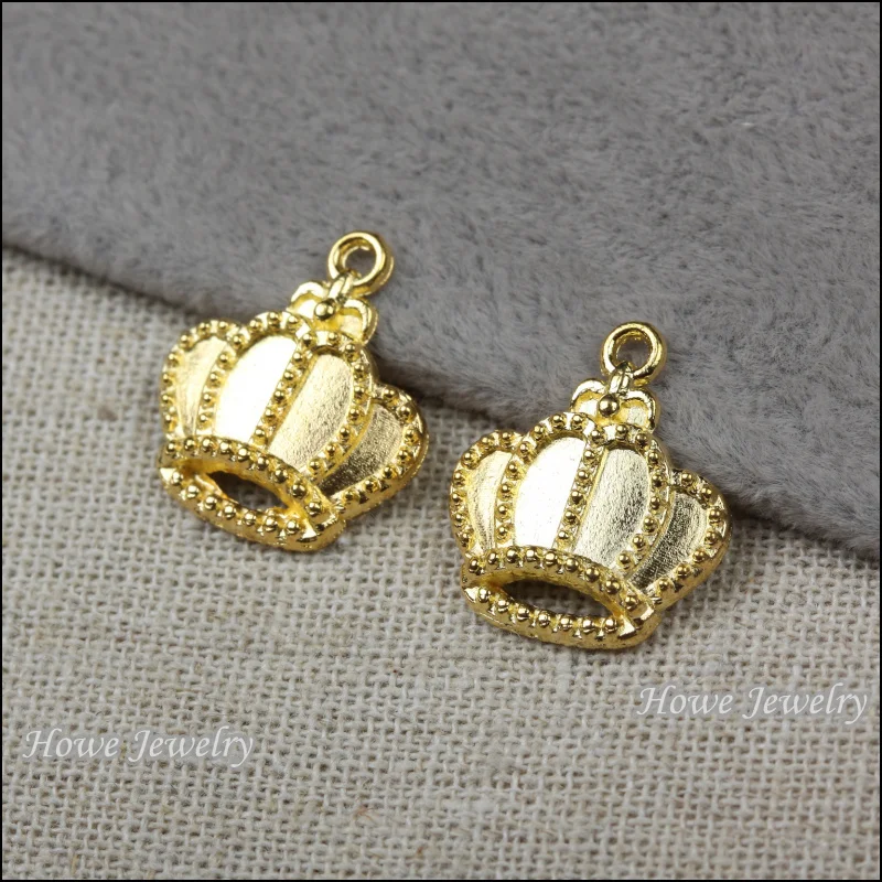 17pcs pendant crown gold color alloy Pendant european Style jewelry
