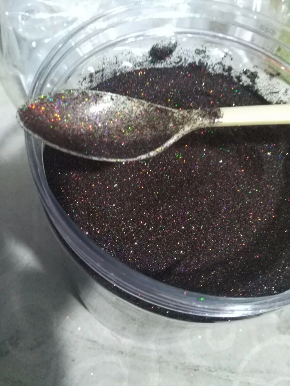 

RYTU--50g/Bag 0.2mm Shiny Holographic Nail Glitter Powder Colorful Laser Coffee Dark Brown Glitter DIY UV Nail Art Dust Pigment