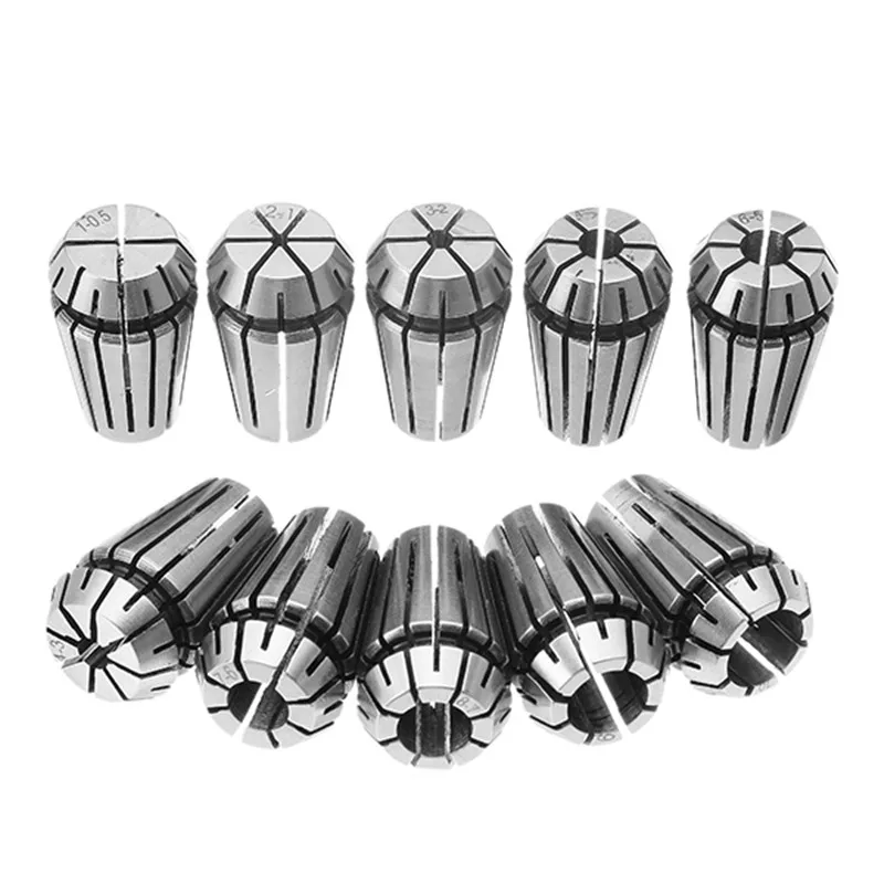 10Pcs/Set Ultra Precision ER16 1-10MM Spring Collet Set For CNC Milling Lathe Tool Engraving Machine 10Pcs/Set Ultra Precision ER16 1-10MM Spring Collet Set For CNC Milling Lathe Tool Engraving Machine