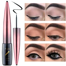 Платиновым покрытием и натуральным чёрным макияжная подводка для глаз Водонепроницаемый жидкая подводка для глаз карандаш длительный Eyliner быстрое высыхание жидкий лайнер