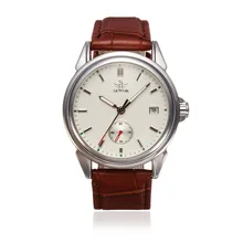 SEWOR Mechanical Leather Simple Style Men Wrist Watch