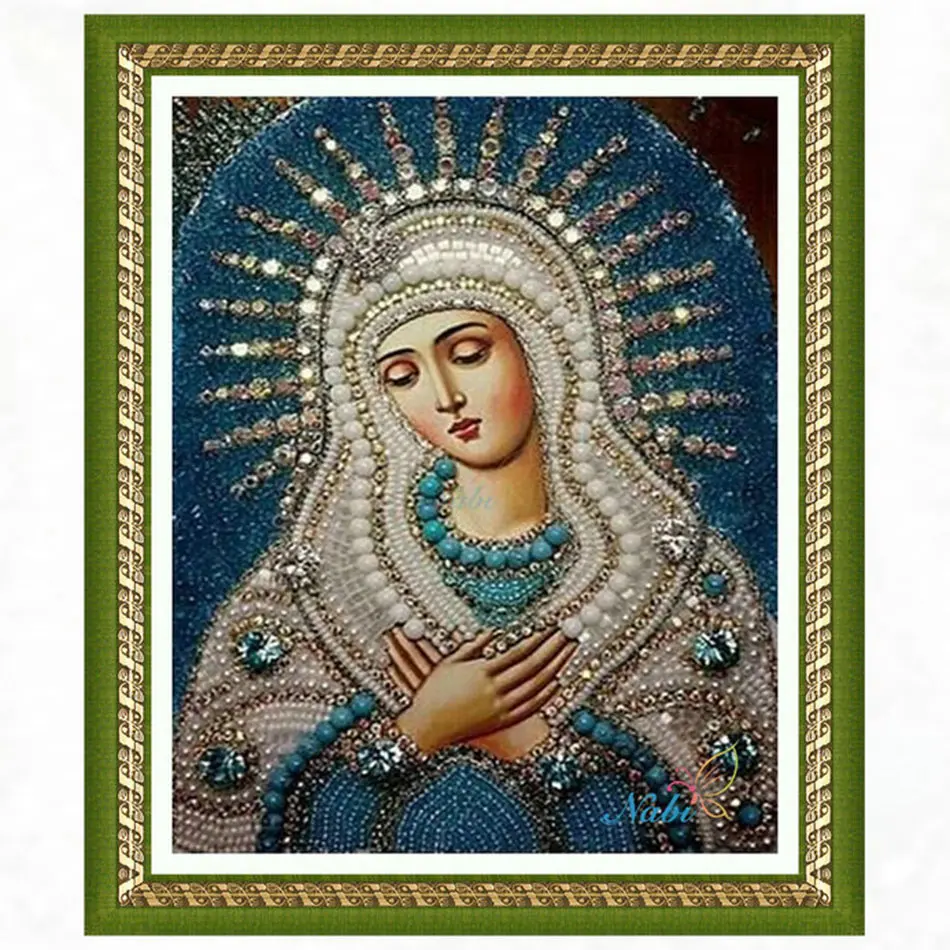 

Square diamond mosaic painting diamond embroidery cross stitch religion nossa senhora - 3d diy beaded picture beadwork set 0332R