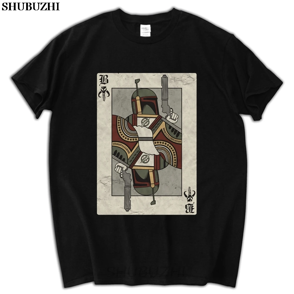 

Men Man's Popular Star Wars Boba Fett Poker Tees Shirt Short Sleeve Cotton Tshirts Men sbz5204