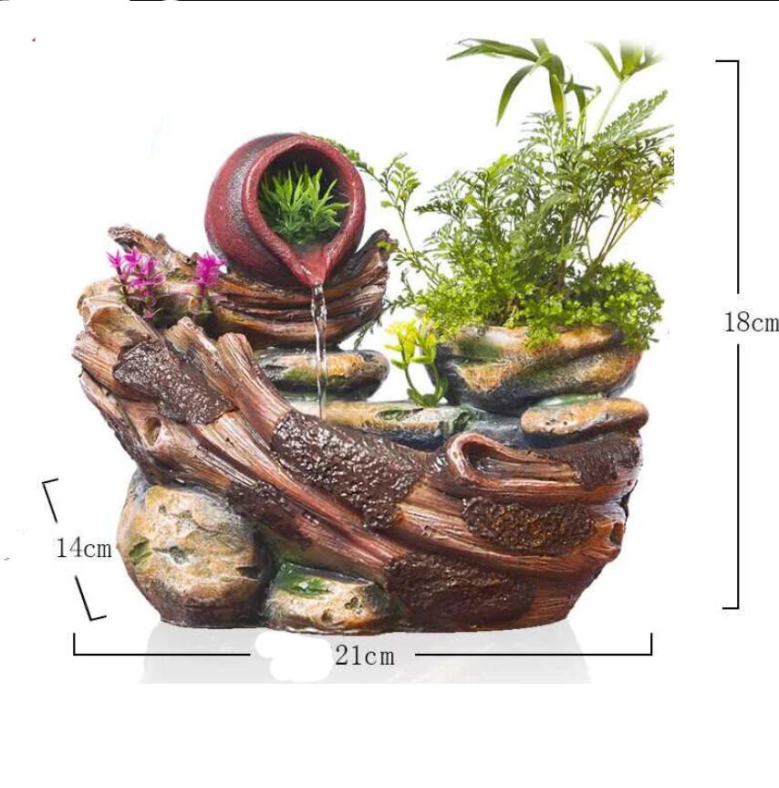 Креативные домашние фонтаны фэн шуй изделия из полимера подарки фонтан для дома interieur настольные домашние декоративные предметы