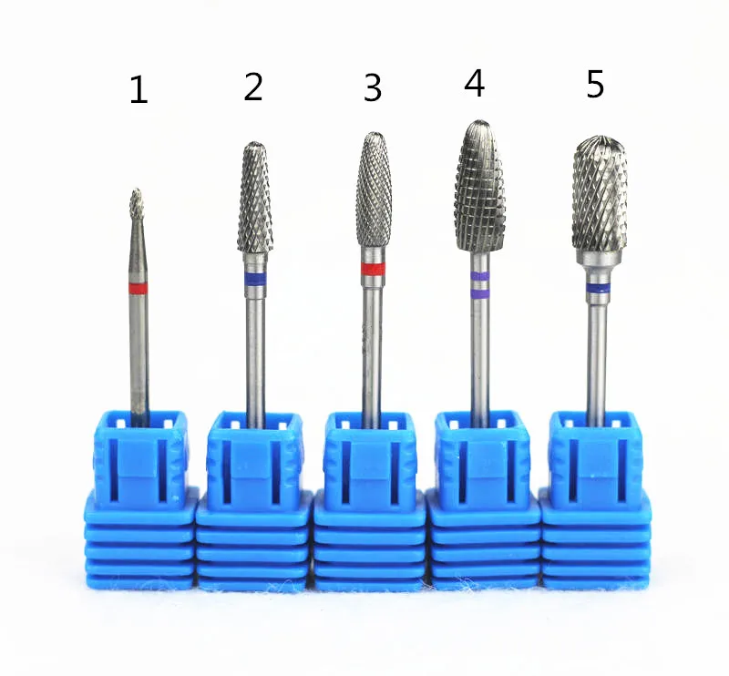 

EWT 5 Style Choice Tungsten Carbide Nail Drill Bits Machine Nail Cutter Nail File Manicure For Manicure Nail Art Accessories
