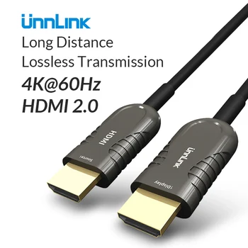 

Unnlink HDMI 2.0 Cable Long Lossless UHD 4K@60Hz HDMI Cable Fiber Optical Cable 20M 25M 30M 40M 50M 60M for TV box ps4 monitor