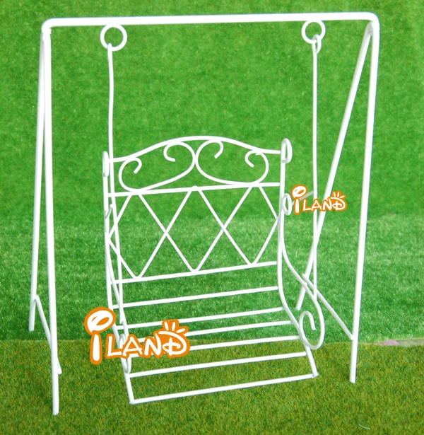 

New arrival 1/12 Dollhouse Miniature Furniture Delicate European style white Swing WG010B