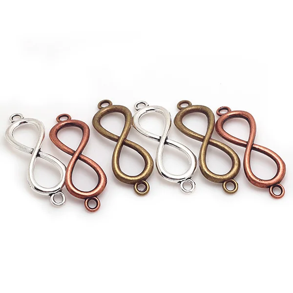 

Infinity Symbol Charms Connectors for Bracelet Vintage Metal Zinc Alloy Trendy Jewelry Connector 15pcs 12*40mm 7065