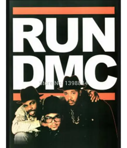 Custom Classic Wallpapers Stylish Home Decoration Poster Well Design Run DMC Group Music WallSticker Free Shipping #0658 | Дом и сад