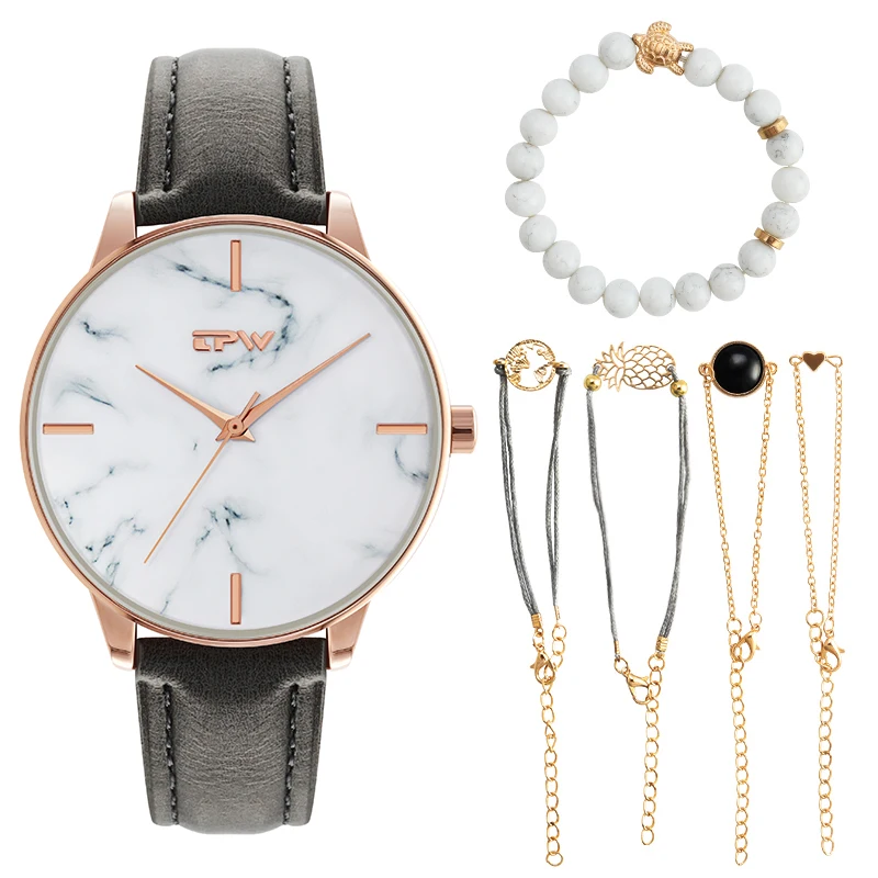 

2019 Fashion Gold Lady Wristwatch Luxury Simple Women Bracelet Watches Casual Stylish Female Gift Clock set Ulzzang Style marble