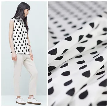 

Spot printed silk fabric summer soft dress fabric 100 silk fabric material silk crepe de chine fabric wholesale silk cloth