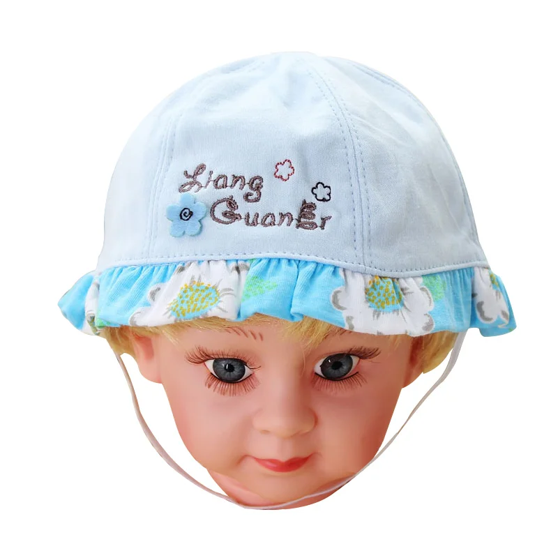 

Flower Newborn Baby Hat Letter Solid Baby Sun Caps Soft Cotton Cap For Boys Girls Spring Autumn Bucket Hats Baby Accessories