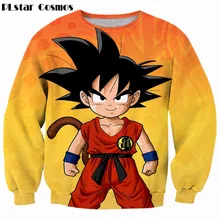 PLstar Cosmos classic Anime Dragon Ball Sweatshirt Cute Kid Goku 3D print Unisex Long Sleeve Outerwear Hip Hop Crewneck Pullover