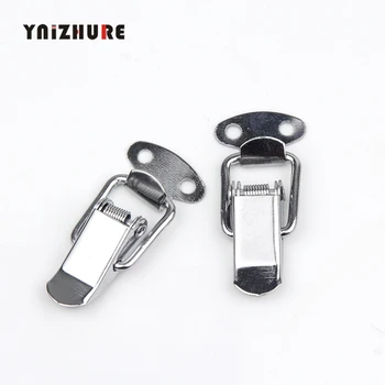 

YNIZHURE Hardware Cabinet Boxes Spring Loaded Latch Catch Toggle Hasp 43*21mm Mild Steel Hasp For Sliding Door Simple Window