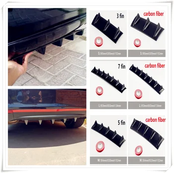 

car Rear Bumper Lip Fin ABS air shark for Volkswagen VW POLO Golf 4 Golf 6 Golf 7 CC Tiguan Passat B5 Touareg2 GolfA5 GT