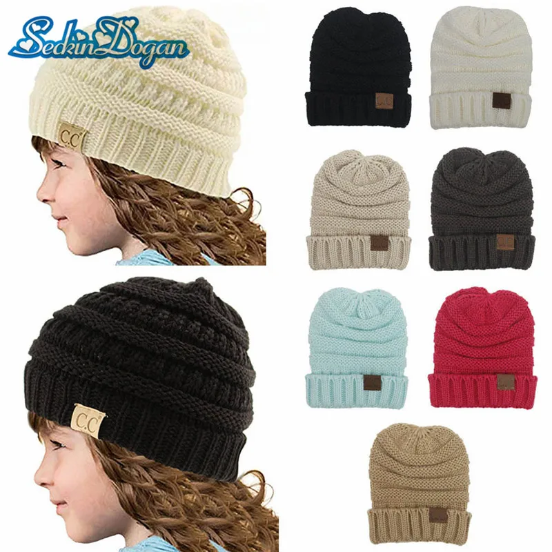 

SeckinDogan Baby Hat Wool Knit Hat Baby Headgear Outdoor Warm Curling Cap Fashion CUte Cotton Unisex 6M-3Y Children Beanies