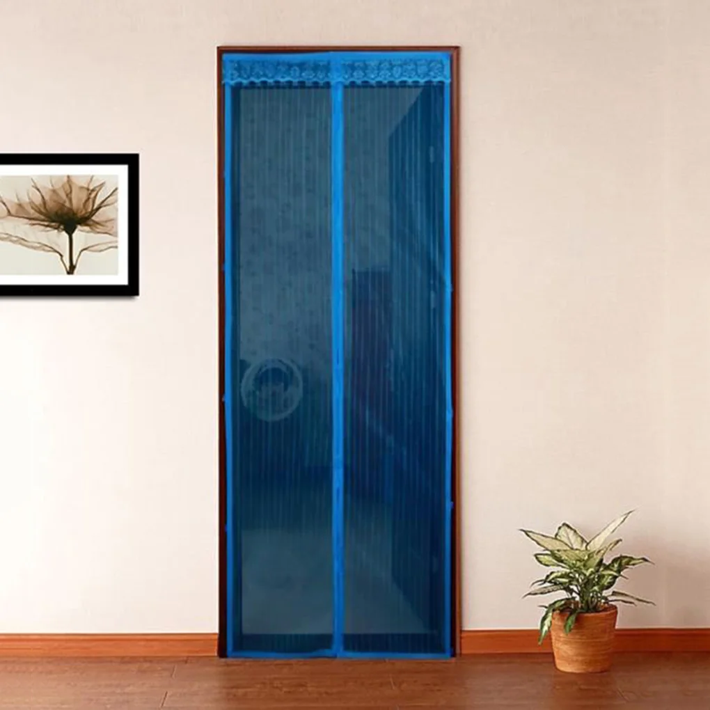 Automatic Closing Door Screen Stripe Bird Magnetic Closure