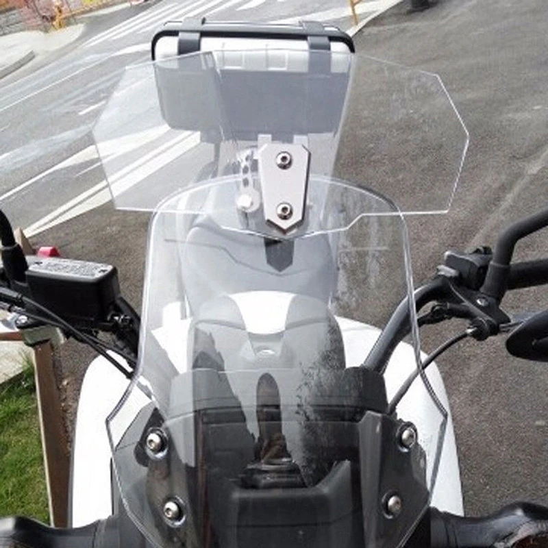 Универсальный Регулируемый лобовое стекло мотоцикла расширение ветрового стекла спойлер Ветер Дефлектор прозрачное стекло