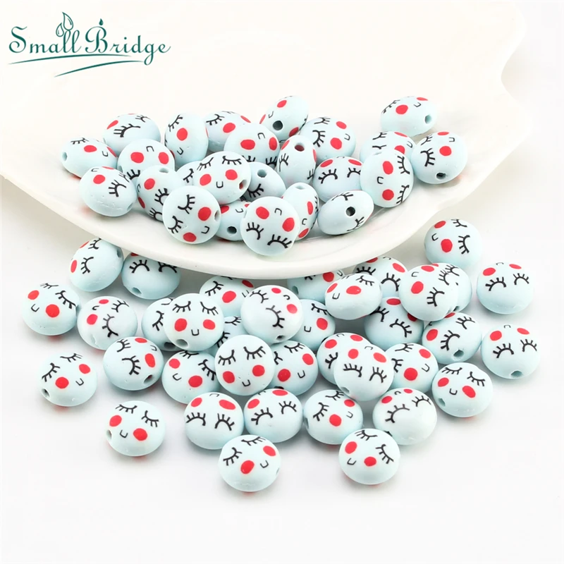 

25pcs Fimo Polymer Clay Beads Charm for Costume Jewelry Accessories Needlework Making Wholesale Patterned Soft Pottery Beads U11