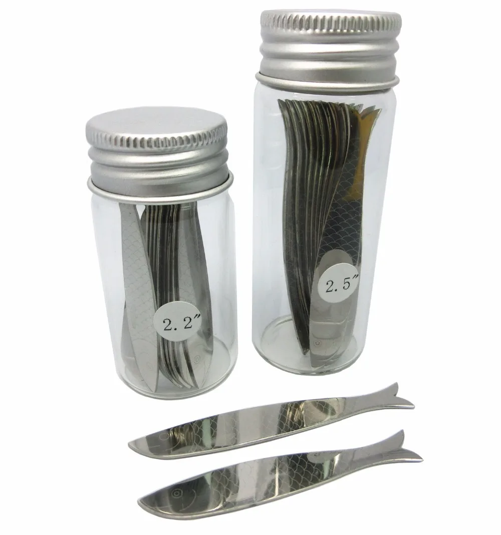 SHANH ZUN 20 Pcs Fish Design Metal Collar Stays in 2 Glass Bottles 2.2&quot/ 2.5&quot | Украшения и аксессуары
