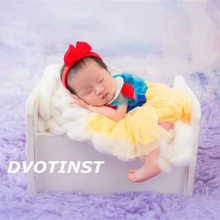 Dvotinst/реквизит для фотосессии новорожденных; фон принцессы Белоснежки; платье+ головной убор; карнавальный костюм; студийный фотосессия; реквизит для фотосессии