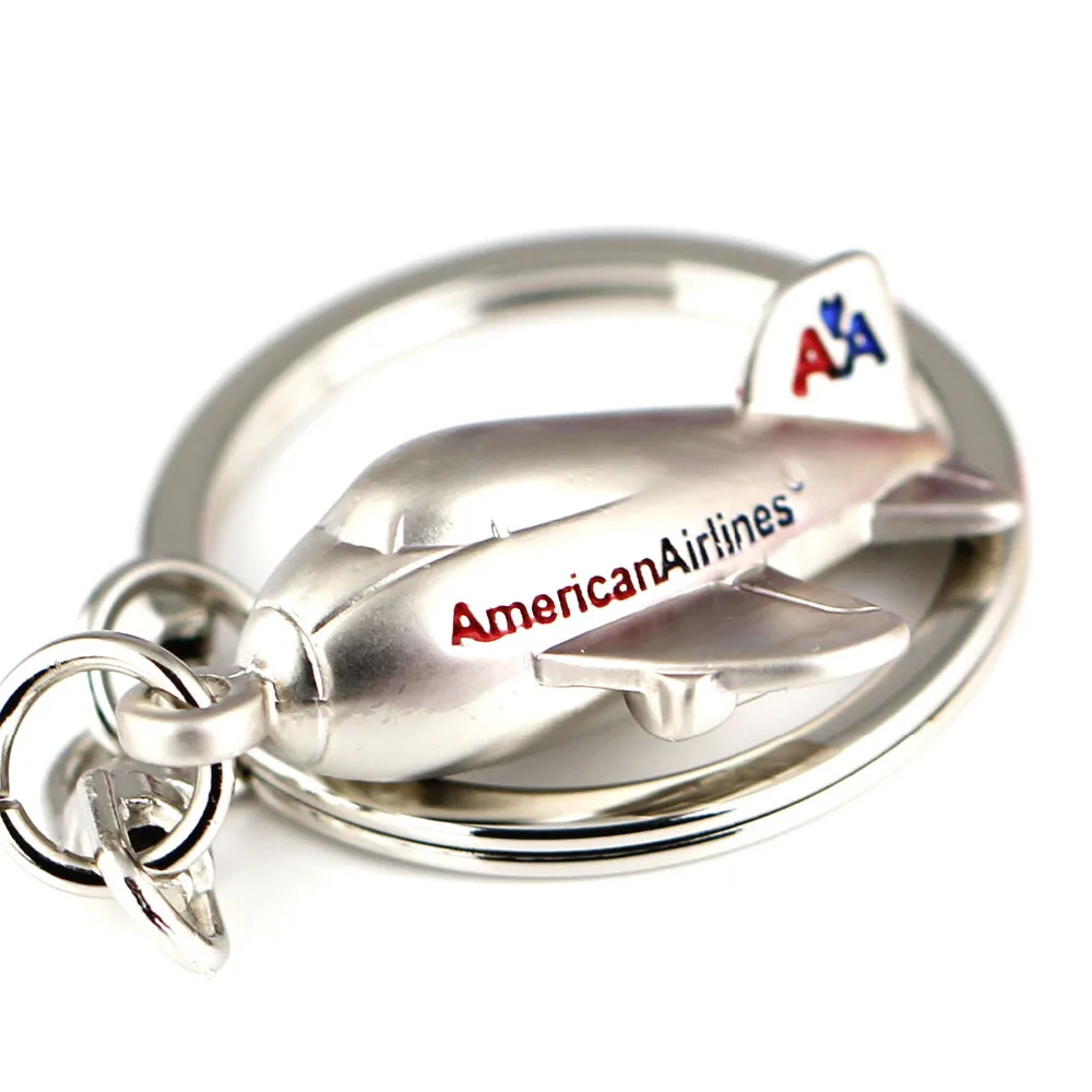 

10pcs/Lot Airliner Keychain Fashion American Civil Aviation Aircrafts Airlines Air Plane Key Chain Ring Key Fob Keyring 86020