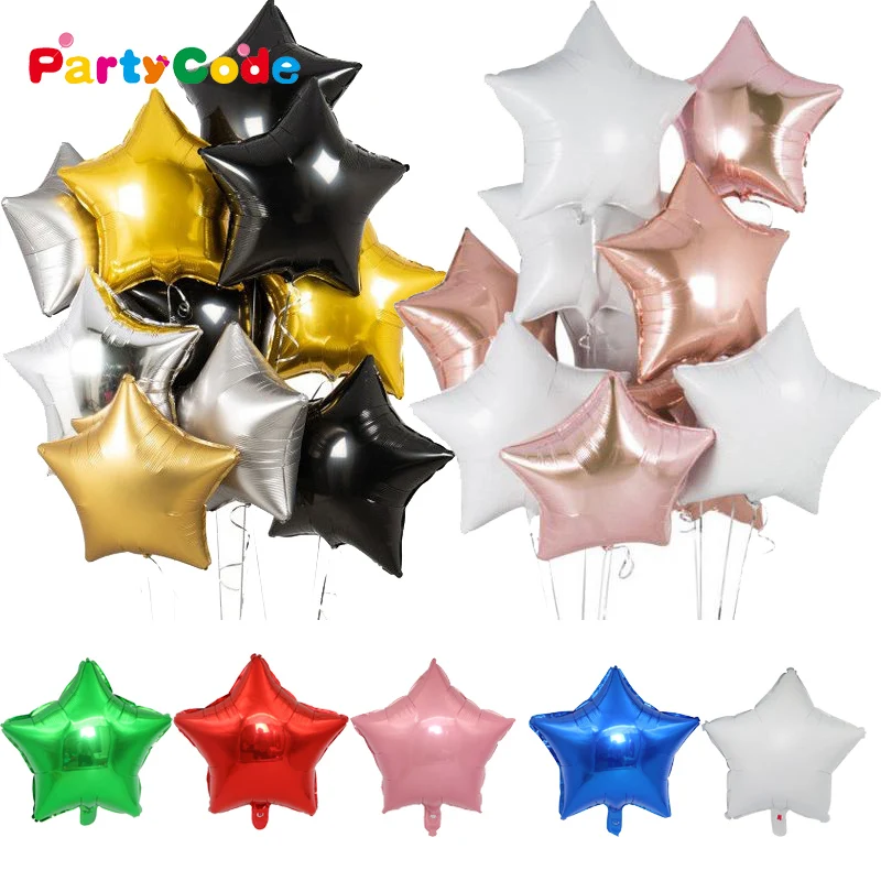 10pcs-birthday-Party-Foil-heart-Balloon-18inch-RosegoldBlue-star-Shaped-Helium-Air-Ball-Wedding-Birthday-Party
