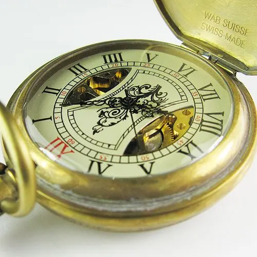 Рисунок героев + 100% латунный чехол Механические карманные часы|watch maker|watch kidbrass rose |