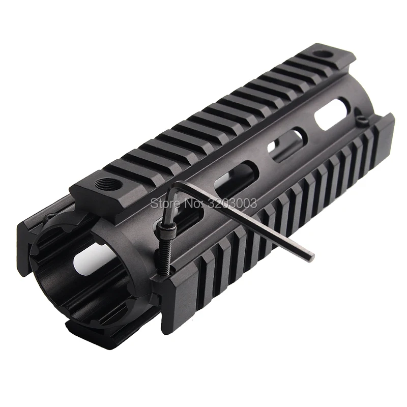 Hunting Tactical Airsoft AR 15 M4 Handguard Carbine 6.7 Inch RIS Quad Rail 2 Piece Drop In